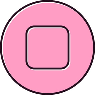 Dur düğmesi simgesi vektör çizim