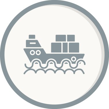 Gemi simgesi vektör illüstrasyonu