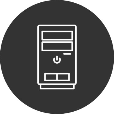 Cpu kulesinin vektör çizimi