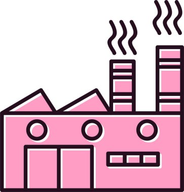 Fabrika simgesi vektör illüstrasyonu