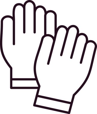 Eldiven simgesinin vektör çizimi