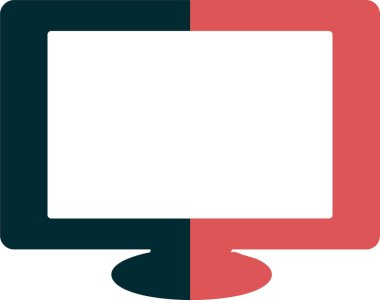 bilgisayar monitör simgesini vektör çizim 