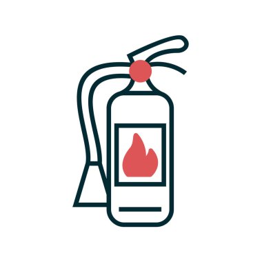 Yangın söndürücüsü. vektör simgesi 