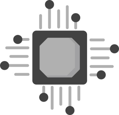 İşlemci. Web simgesi vektör illüstrasyonu 