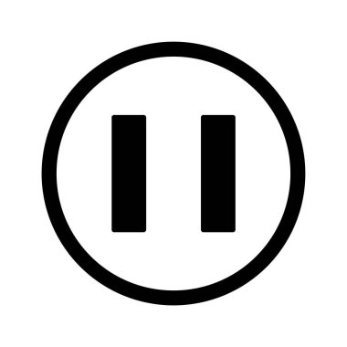 Duraklat simgesinin vektör illüstrasyonu 