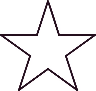 Favori yıldızımız. Web simgesi vektör illüstrasyonu 