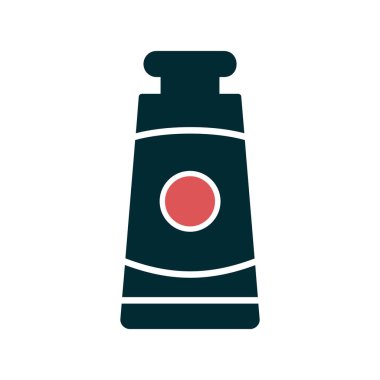 Yağlı boya tüp simgesinin vektör çizimi