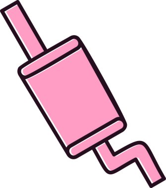 Egzoz. Web simgesi basit illüstrasyon