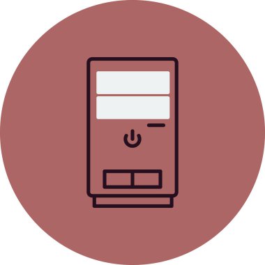 Cpu kulesinin vektör çizimi