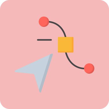 Bezier. Web simgesi basit illüstrasyon