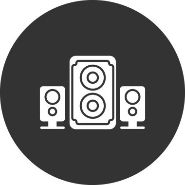 Hoparlörler. Web simgesi basit illüstrasyon