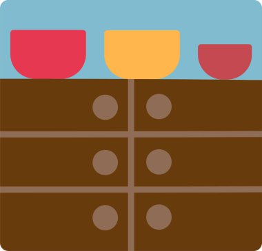 Mutfak rafları. Web simgesi basit illüstrasyon