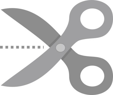 Makas. Web simgesi vektör illüstrasyonu 