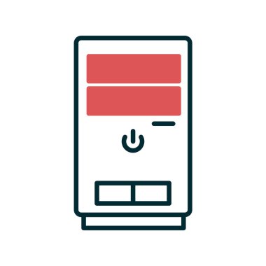 Cpu kulesinin vektör çizimi