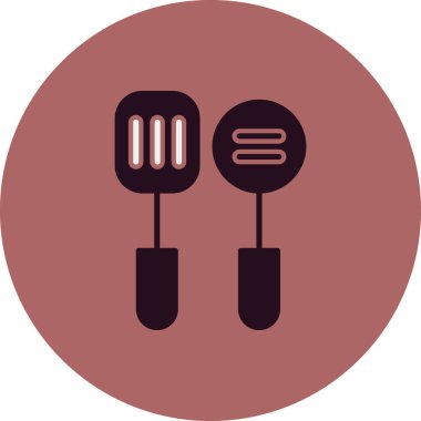 Mutfak aletleri. Basit resimleme 