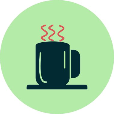 sıcak kahve fincanı, içecek, içecek, vektör illüstrasyonu