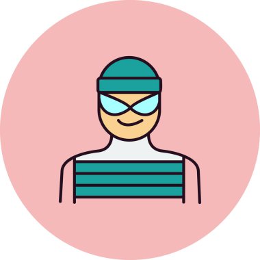 Suçlunun vektör illüstrasyonu 