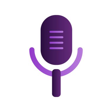 Mikrofon. Web simgesi vektör illüstrasyonu 