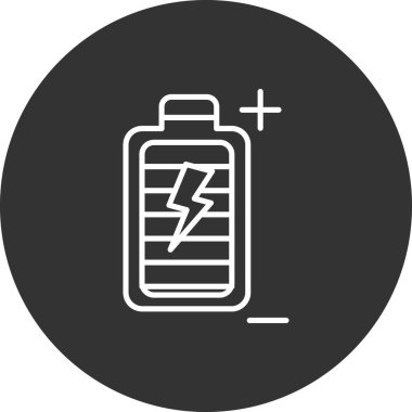 Pil simgesi şarj, illüstrasyon vektör