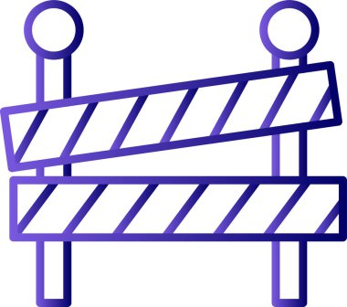 Yol engelleme web simgesi basit illüstrasyon