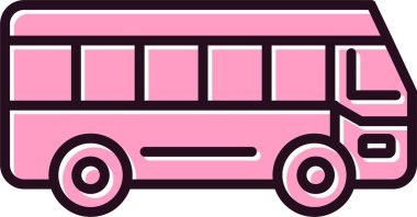 Otobüs. Web simgesi basit illüstrasyon 