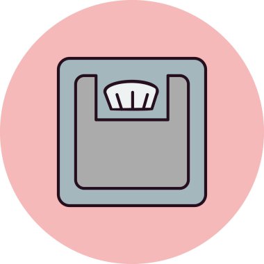 ağırlık ölçeği simgesi, vektör illüstrasyonu