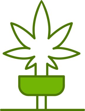 Marijuana ikon vektör illüstrasyonu