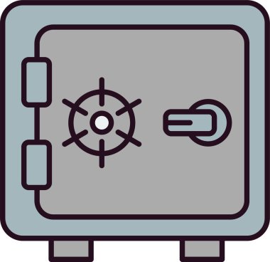 Güvenli kutu simgesinin vektör çizimi