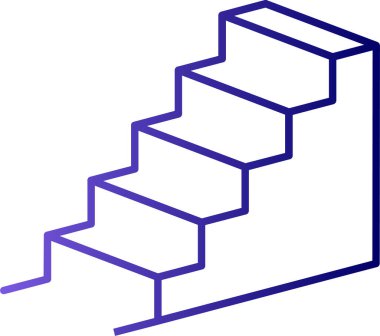 simple graphic stairs icon vector illustration