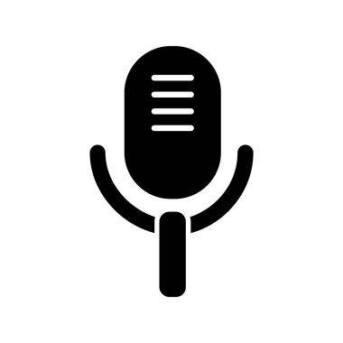 Mikrofon. Web simgesi vektör illüstrasyonu 