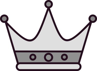 taç simgesi vektör illüstrasyonu