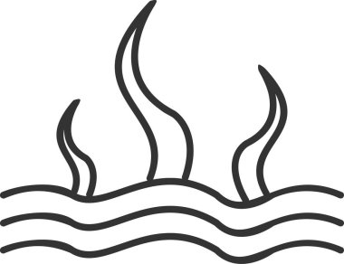 Deniz Otu simgesinin vektör illüstrasyonu