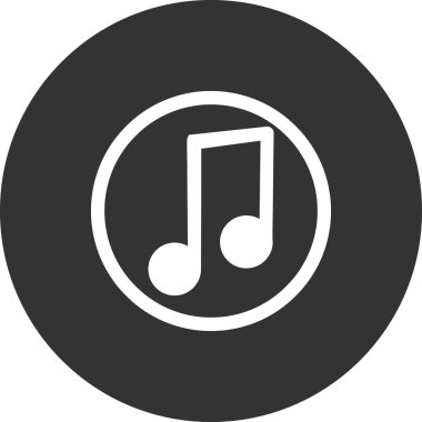 müzik notası ikon vektör illüstrasyonu