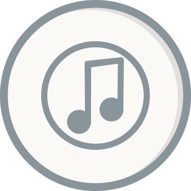Müzik. Web simgesi basit tasarım