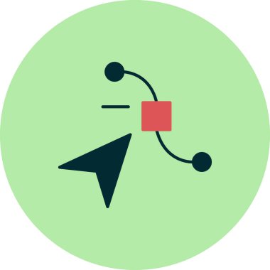 Bezier. Web simgesi basit illüstrasyon