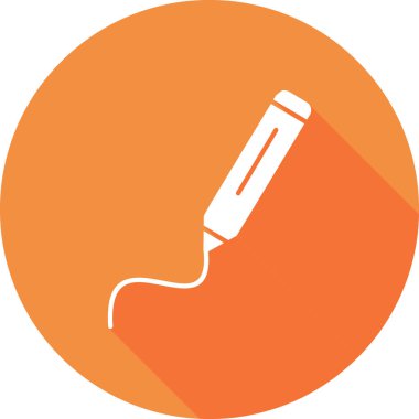 Kalem vektörü simgesi, çizimin modern basit gösterimi 