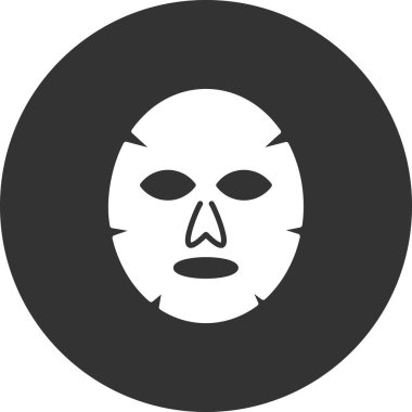 Yüz maskesi web simgesi basit illüstrasyon