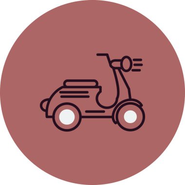 Scooter simgesinin vektör illüstrasyonu