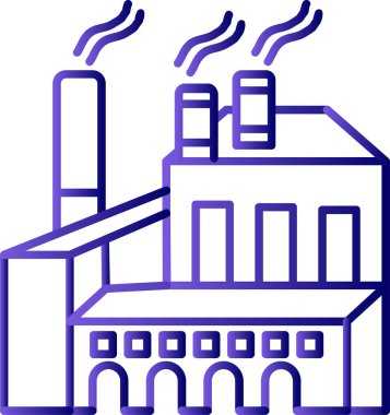 Fabrika. Web simgesi basit illüstrasyon 