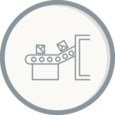 Taşıyıcı bant. Web simgesi basit illüstrasyon