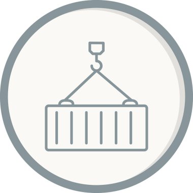 Kargo konteynırı. Basit illüstrasyon 