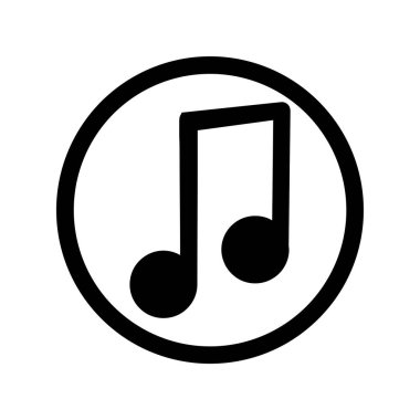 müzik notası ikon vektör illüstrasyonu