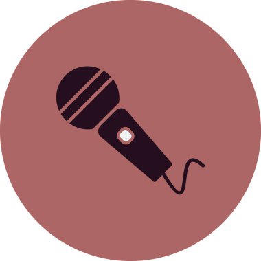 Karaoke simgesi, vektör illüstrasyonu