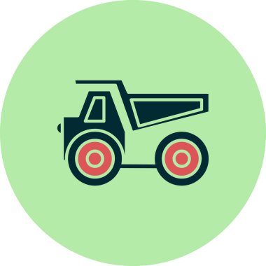 Wagon simgesinin vektör illüstrasyonu