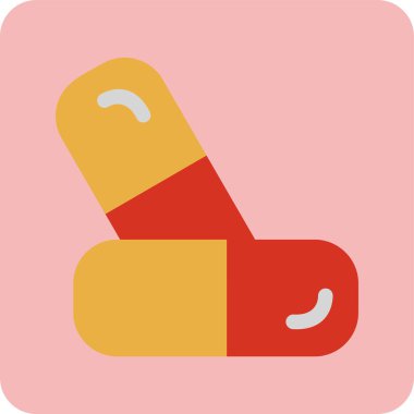 kapsül simge vektör çizim