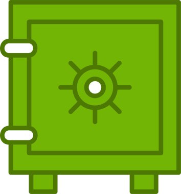 Güvenli kutu simgesinin vektör çizimi