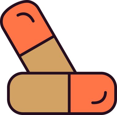 kapsül simge vektör çizim