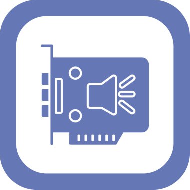Ses kartı simgesi, vektör illüstrasyonu