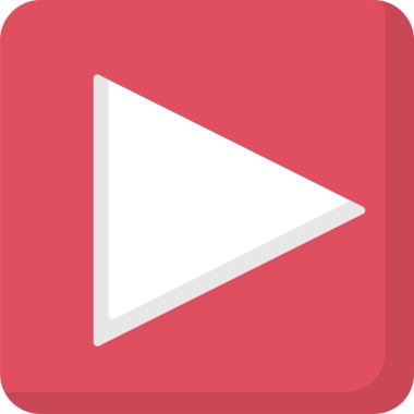 Oynayın. Web simgesi basit illüstrasyon 