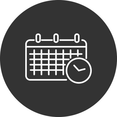 Takvim simgesinin vektör illüstrasyonu 